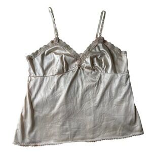 Vintage Leggs Pale Pink Silky Lace Chemise Camisole
